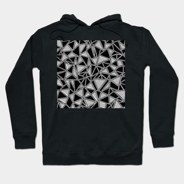 Abstract Outline Lines Black Hoodie by ProjectM